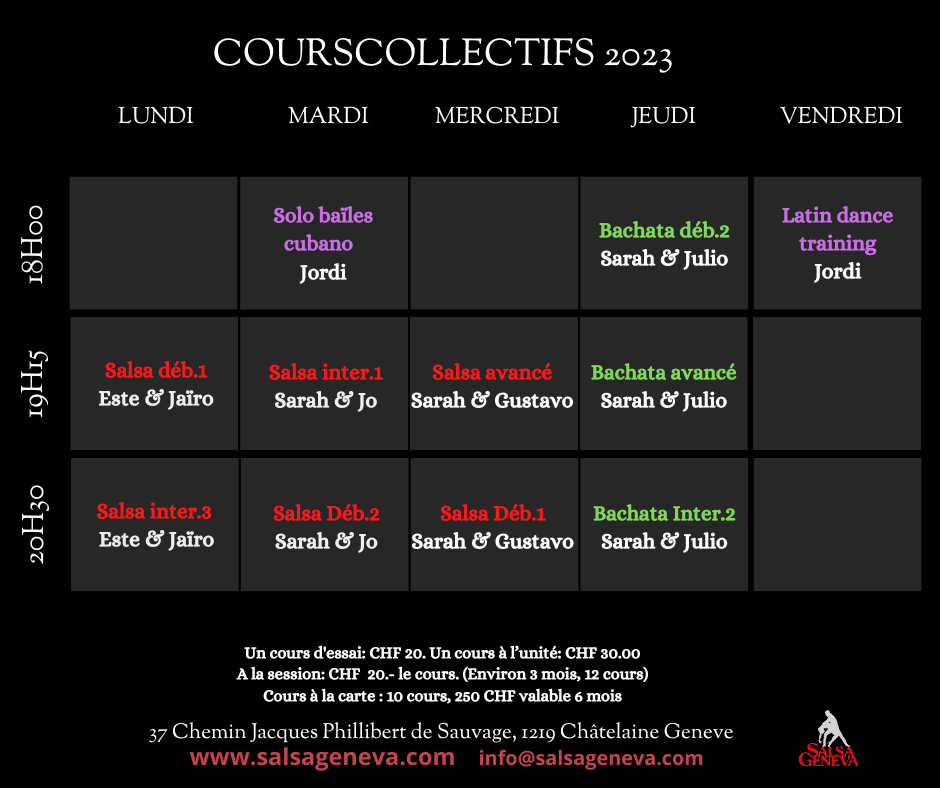 Cours collectifs 2024